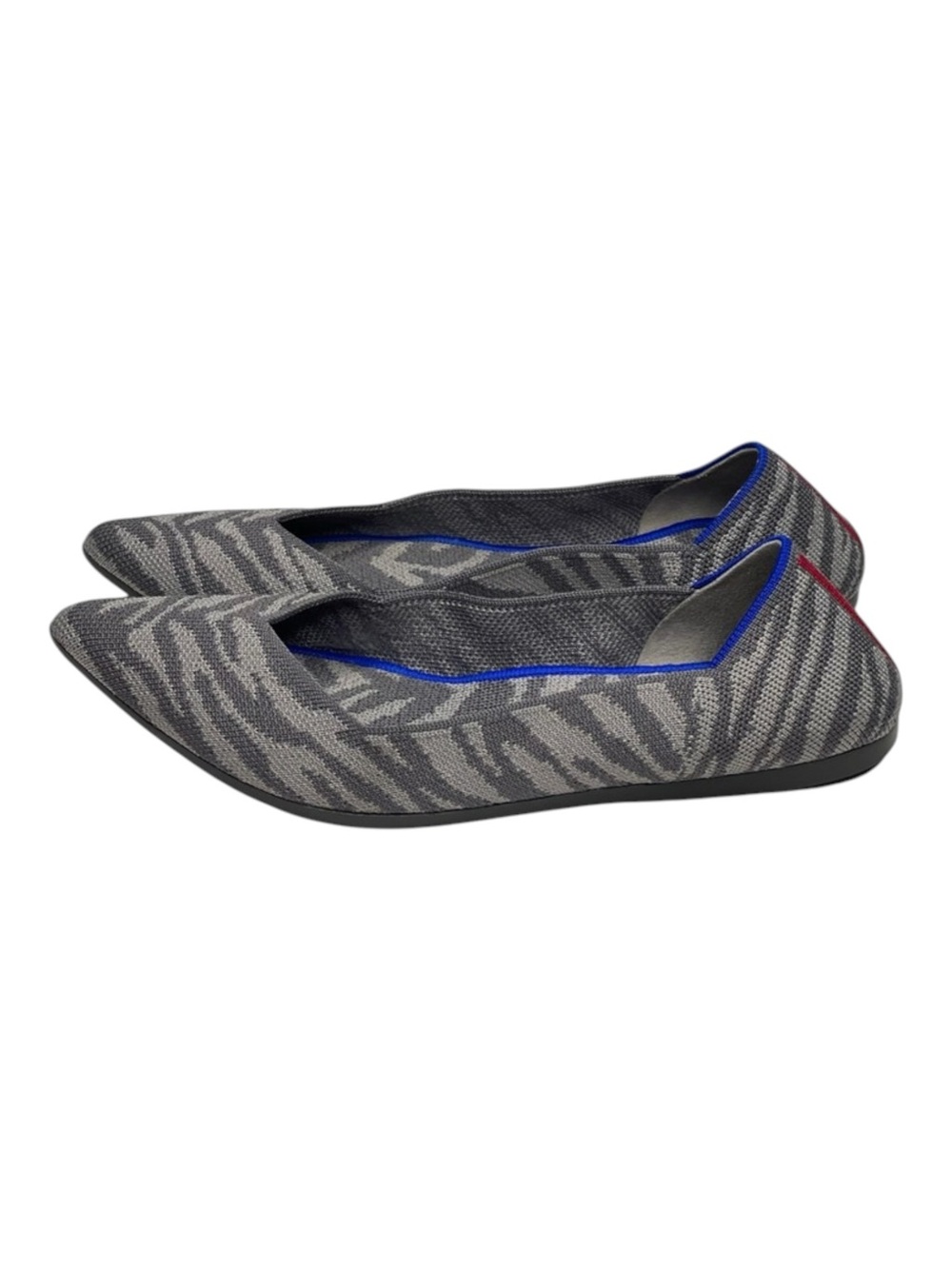 VHTF: Retired Rothy’s ➤ The Point Flats ➤ Grey Zebra Stripe Print ➤ 8M ➤ Sustain - Picture 6 of 16